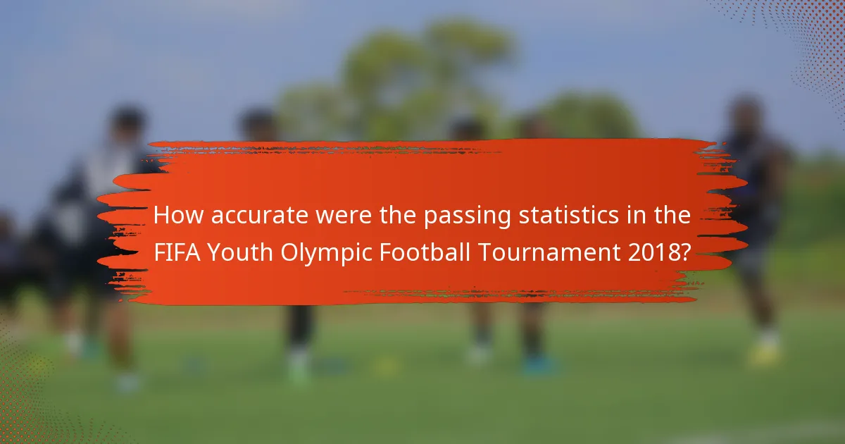 How accurate were the passing statistics in the FIFA Youth Olympic Football Tournament 2018?