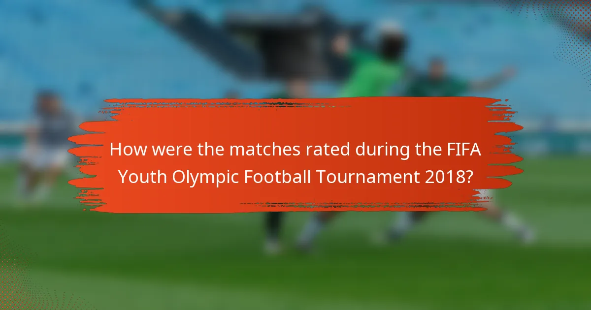 How were the matches rated during the FIFA Youth Olympic Football Tournament 2018?