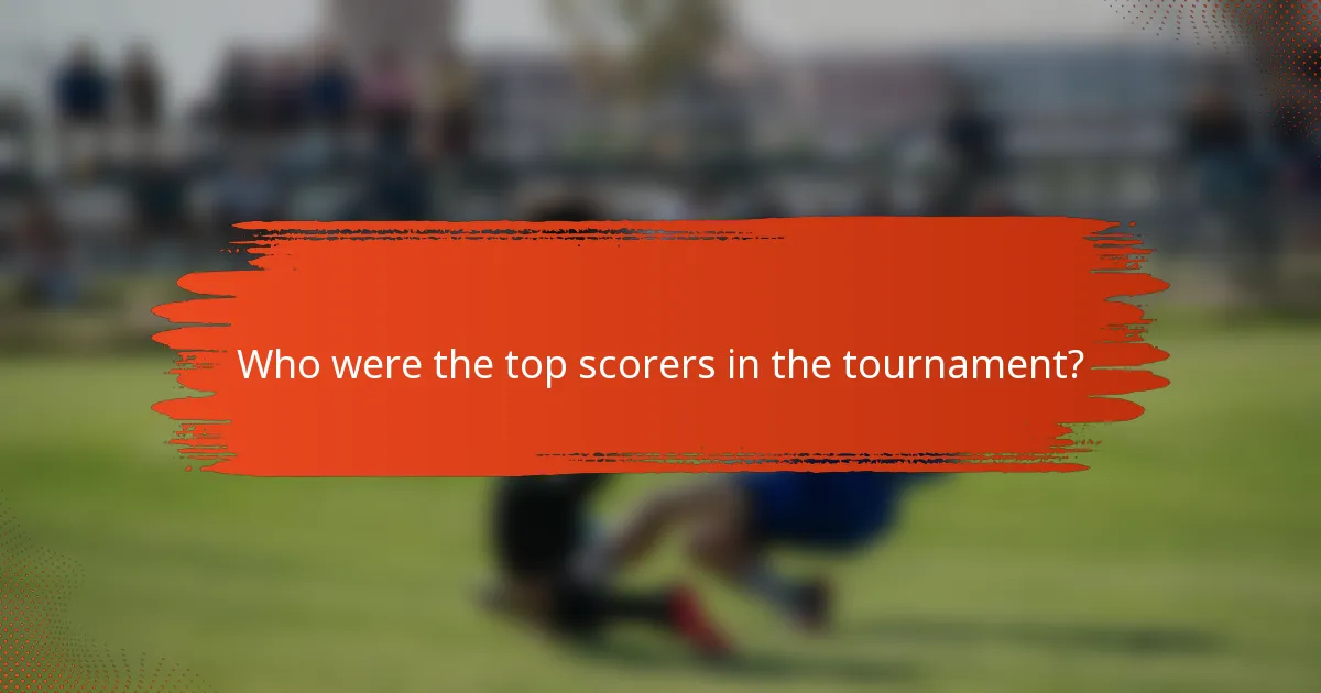 Who were the top scorers in the tournament?